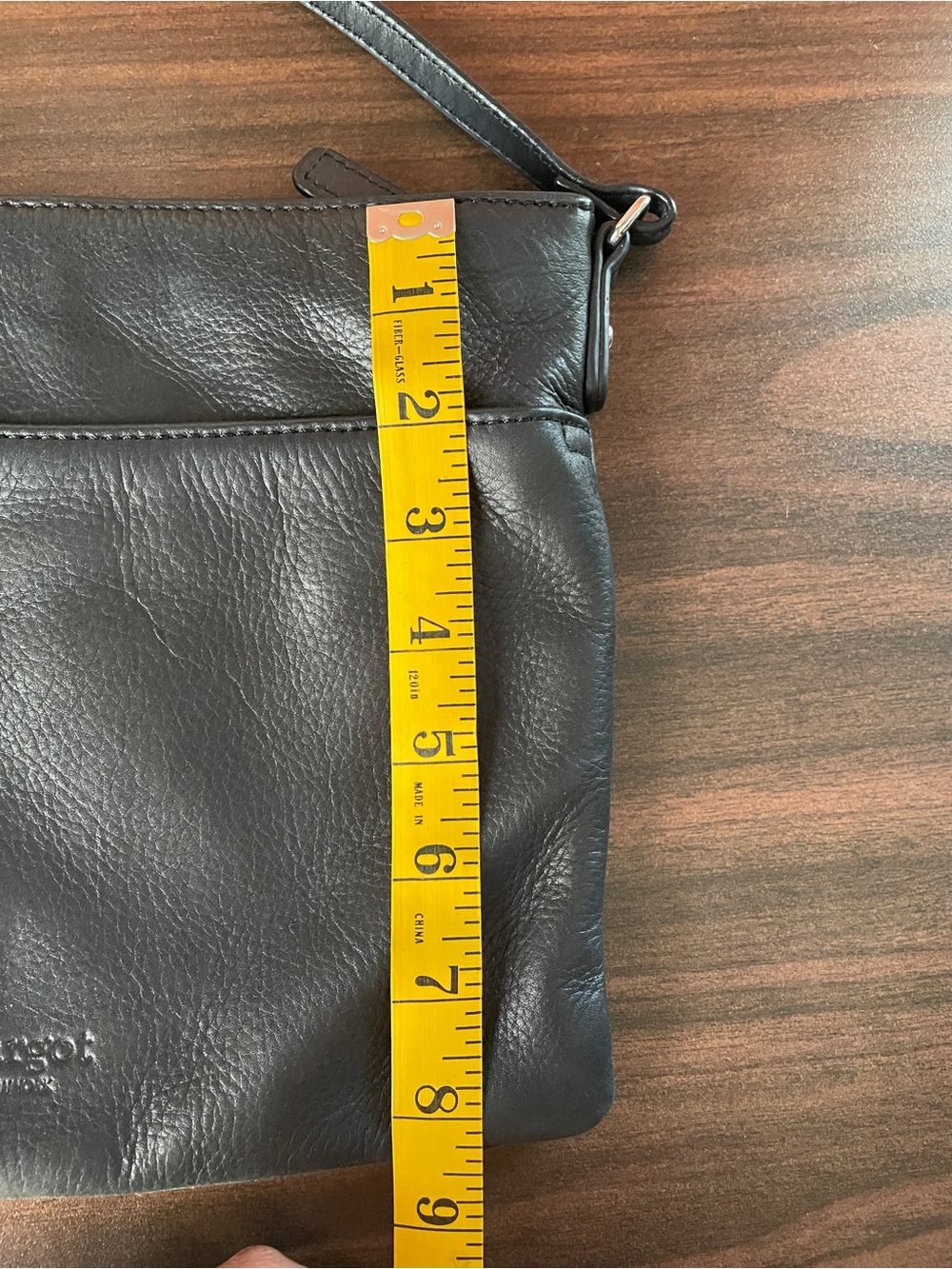 Margot New York Black Leather Crossbody Bag - Picture 11 of 12